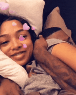 Black Love Cuddling Snapchat Filter  GIF