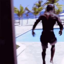 Black Man Cannonball Dive GIF