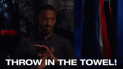 Black Man Gestures Throw In The Towel GIF