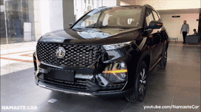 Black MG Car In Namaste Car Video GIF