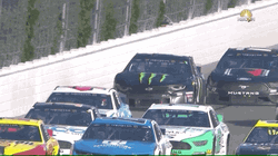 Black Monster Car Nascar Crash GIF