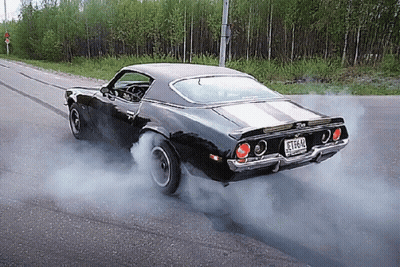 Black Muscle Car GTSDR License Plate GIF