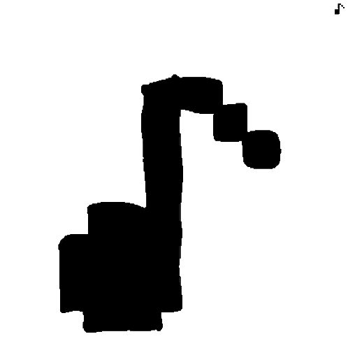 Black Music Note Silhouette Sticker
