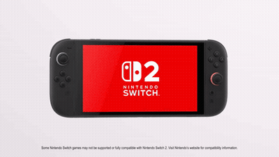 Black Nintendo Switch With Red Screen Nintendo Switch 2 Logo GIF