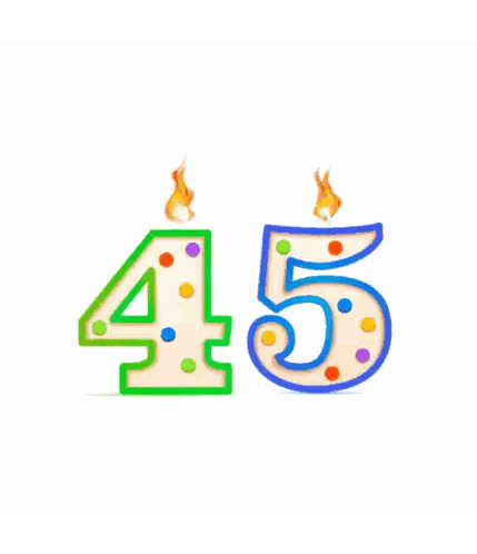 Black Number 45 Sticker
