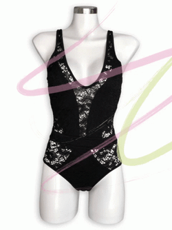 Black One Piece Swimsuit GIF