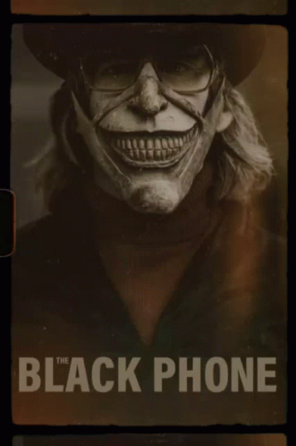 Black Phone Movie Poster Skull Mask Man