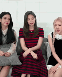 Black Pink Nodding Interview GIF