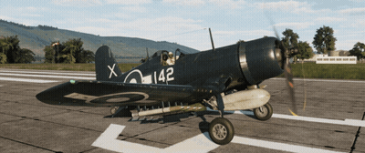 Black Plane With Number 142 On Tail GIF