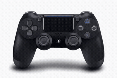 Black PlayStation Controller With Letter P GIF