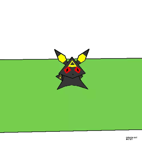 Black Pokémon Red Triangle Sticker