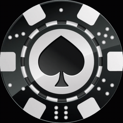 Black Poker Chip With Spade GIF