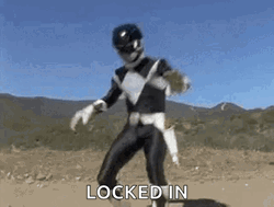 Black Power Ranger Locked In GIF