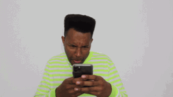 Black Prez Serious Texting Reaction GIF