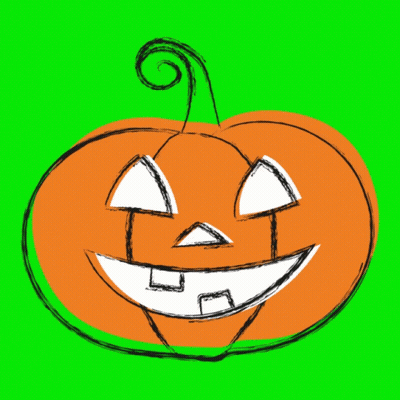 Black Pumpkin With Red Teeth GIF