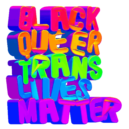 Black Queer Trans Lives Matter Sign Sticker