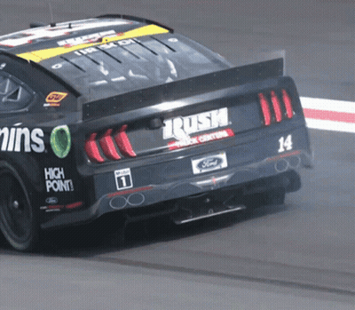 Black Race Car Number 14 GIF