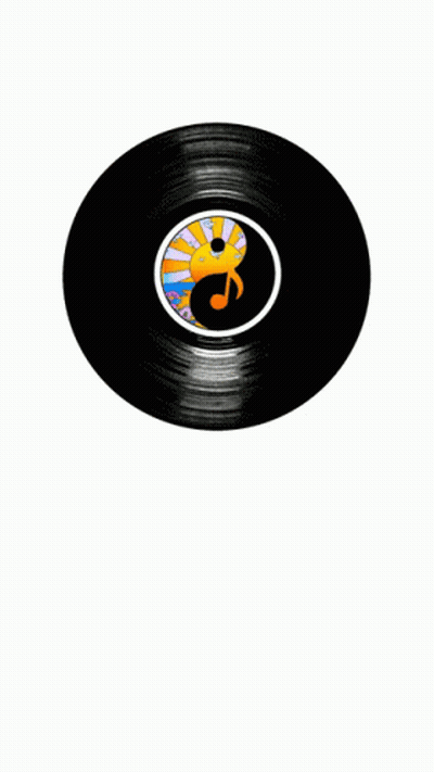 Black Record With Sticker Saying Alive GIF