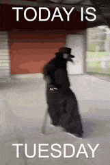 Black Robe Guy Funny Tuesday  GIF
