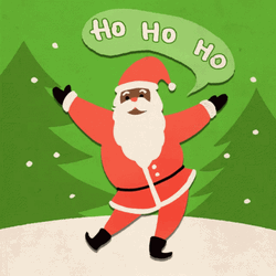 Black Santa Dancing Christmas Card GIF