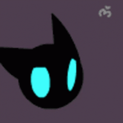 Black Screen Virtual Cat GIF