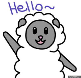Black Sheep Waving Hi GIF
