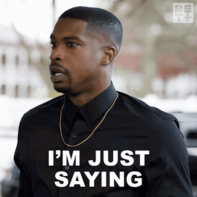Black Shirt Gold Chain Man I'm Just Saying GIF