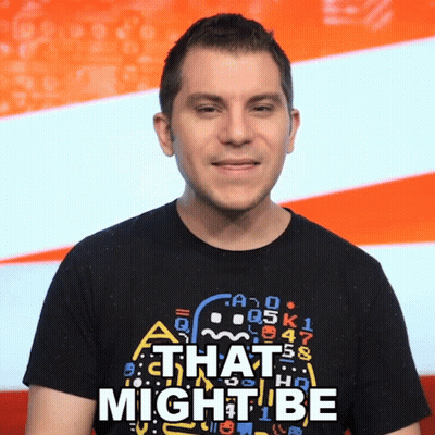 Black Shirt Man Saying Might Be On It GIF