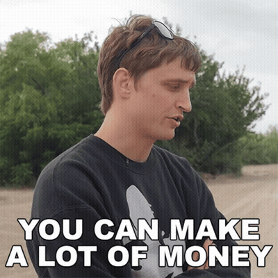 Black Shirt Man You Can Make Lots Money GIF