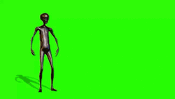 Black Skinny Dancing Alien GIF