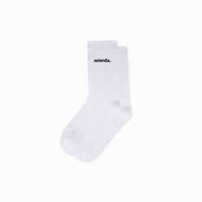 Black Socks Saying Mierda GIF