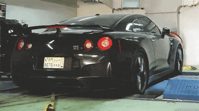 Black Sports Car With License Plate 6679 KK8 GIF