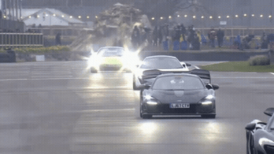 Black Sports Car With License Plate LJ67CTV GIF