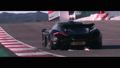 Black Sports Car With PY 007 Plate GIF