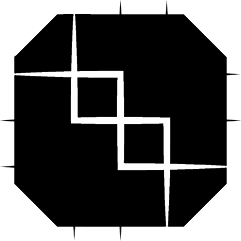 Black Square With White Squares Sticker