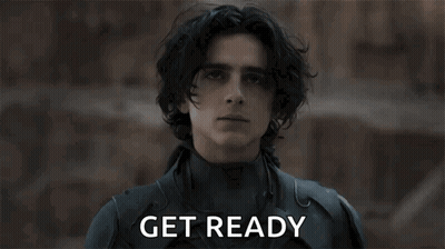 Black Suited Man Holding Knife Saying Get Ready GIF