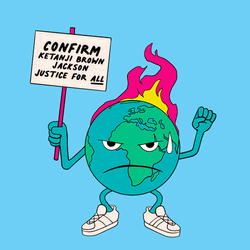Black Supreme Angry Burning Globe Animation GIF