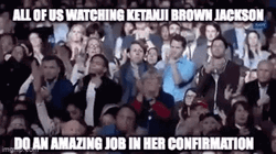 Black Supreme Brown Jackson Clapping Audience GIF