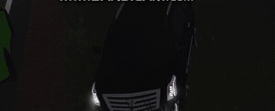 Black SUV Driving On Dirt Road At Night Video Game GIF