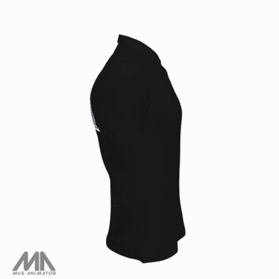Black T-Shirt With Blue Gordini Sign GIF