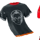 Black T-Shirt With Red Ban Sign Sticker