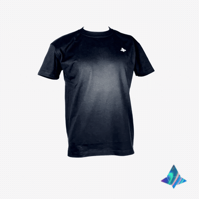 Black T-Shirt With White Triangle GIF