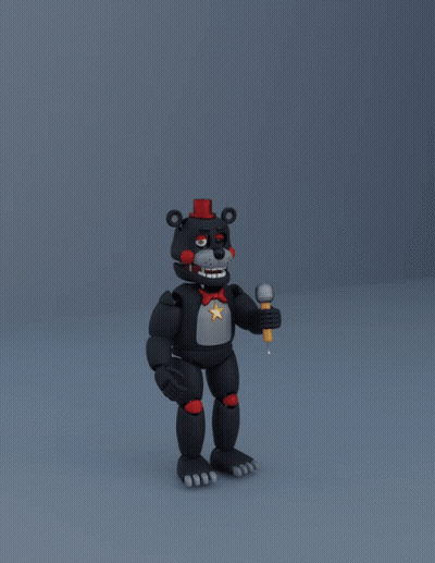Black Teddy Bear Laying Down With White Teddy Bear Flying GIF
