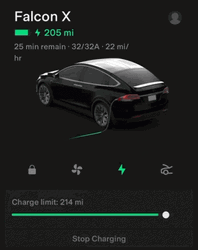 Black Tesla Model 3 Interface GIF