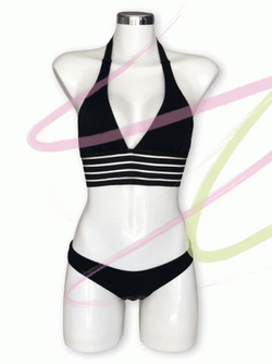 Black Two Piece Swimsuit GIF
