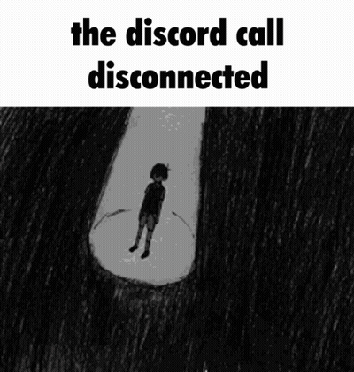 Black White Boy Head Hands Discord Call Disconnected GIF