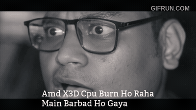 Black White Glasses Man Amd X3d Cpu Burn Ho Raha GIF