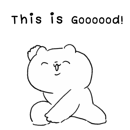 Black White Goooood Bear Sticker