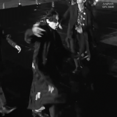 Black White Man Dancing Jungkook Gifs B&W GIF
