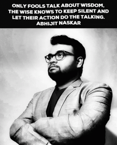 Black White Man Glasses Abhijit Naskar Quote GIF